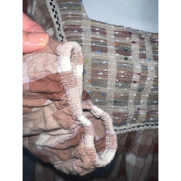 Entro “Corrine” Women’s Boho Plaid Blouse Size Large 100% cotton - Picture 8 of 14